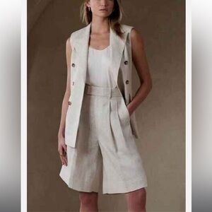 Banana republic linen suit , jacket and Bermuda shorts